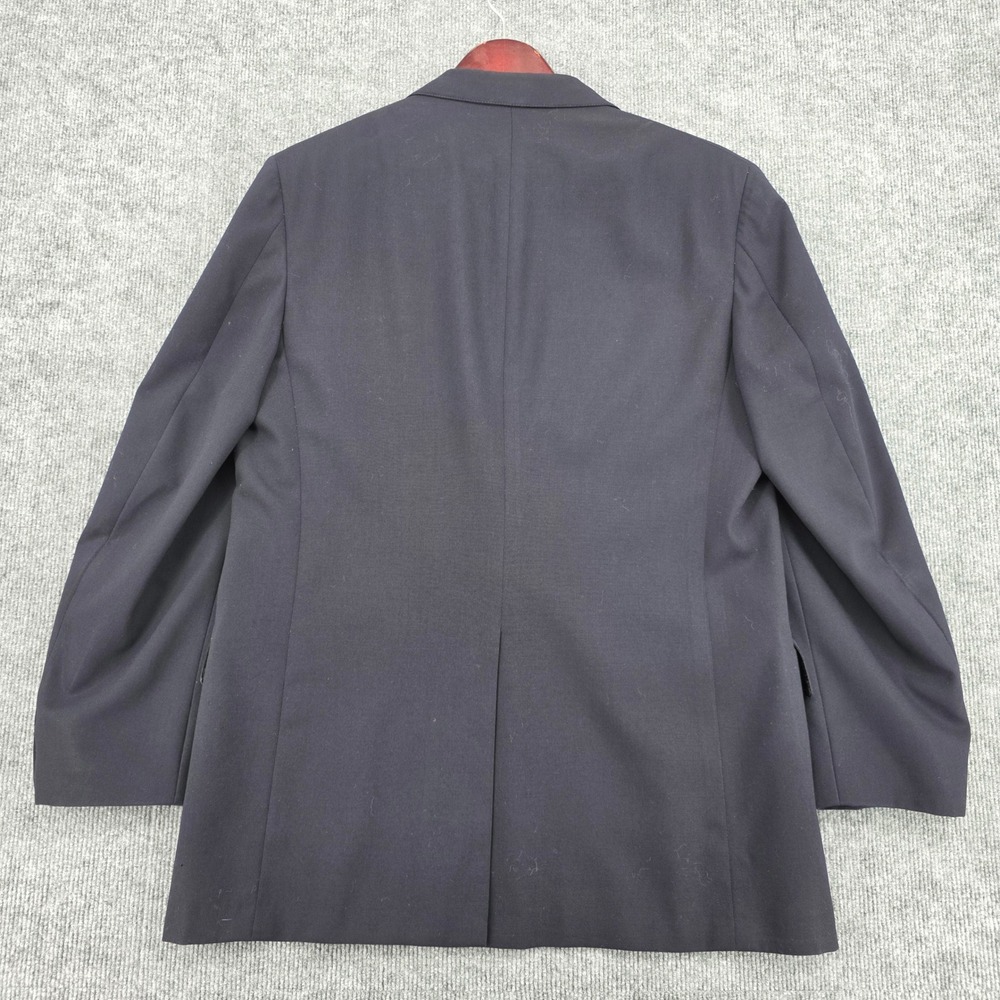 Joseph & Feiss Navy Blue Wool Blazer Gold Crest Buttons USA Made Culwell & Son - Picture 10 of 11